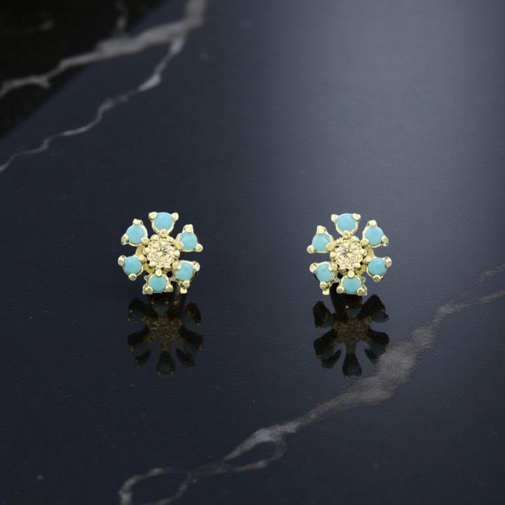 Azure Petal Stud