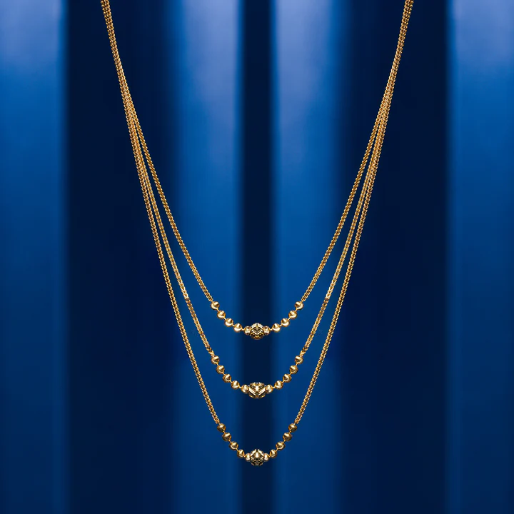 Siren Triple Layer Gold Necklace